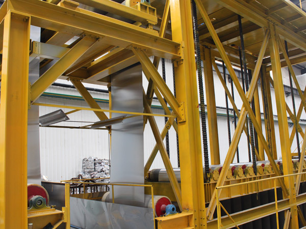 石紋彩涂鋁板卷材生產(chǎn)線